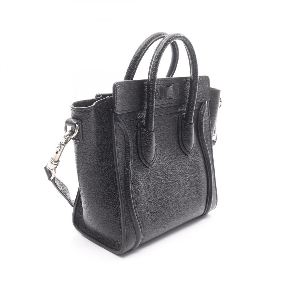 Celine Luggage 2way Shopper Handbag Leather Black - Picture 2 of 9